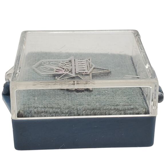 Sterling Silver Star Texaco Pin Employee Sales Award Ruby Enameled Lapel Brooch - Picture 4 of 8